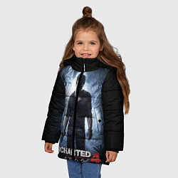 Куртка зимняя для девочки Uncharted 4: A Thief's End, цвет: 3D-черный — фото 2