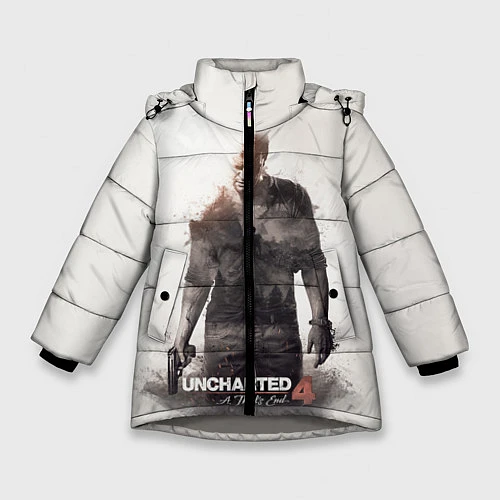 Зимняя куртка для девочки Uncharted 4: Nathan / 3D-Светло-серый – фото 1
