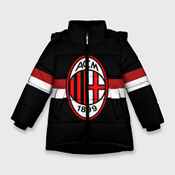 Куртка зимняя для девочки AC Milan 1899, цвет: 3D-черный