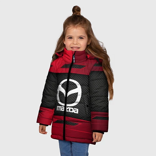 Зимняя куртка для девочки Mazda Sport / 3D-Черный – фото 3