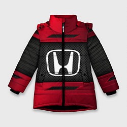 Куртка зимняя для девочки Honda Sport, цвет: 3D-черный