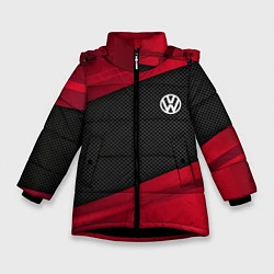 Куртка зимняя для девочки Volkswagen: Red Sport, цвет: 3D-черный