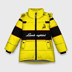 Куртка зимняя для девочки Lamborghini Style, цвет: 3D-светло-серый