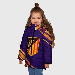 Куртка зимняя для девочки Atletico Madrid, цвет: 3D-черный — фото 2