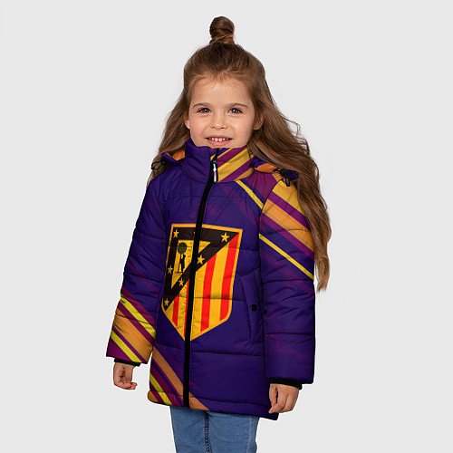 Зимняя куртка для девочки Atletico Madrid / 3D-Черный – фото 3