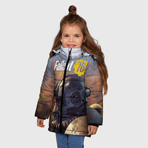 Зимняя куртка для девочки Fallout 76 / 3D-Черный – фото 3