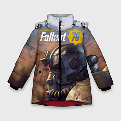 Куртка зимняя для девочки Fallout 76, цвет: 3D-красный