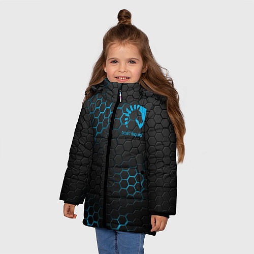 Зимняя куртка для девочки Team Liquid: Carbon Style / 3D-Черный – фото 3