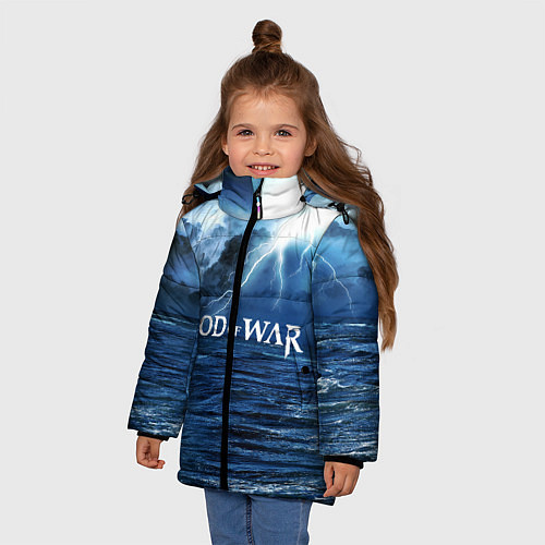 Зимняя куртка для девочки God of War: Sea ​​rage / 3D-Черный – фото 3