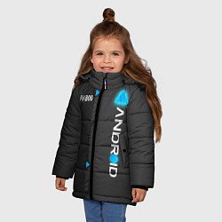 Куртка зимняя для девочки RK800 Android, цвет: 3D-черный — фото 2