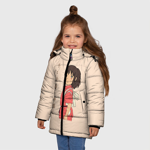 Зимняя куртка для девочки Унесённые призраками / 3D-Черный – фото 3