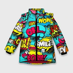 Зимняя куртка для девочки Кислотный поп-арт