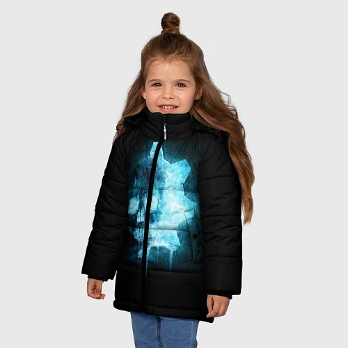 Зимняя куртка для девочки Gears of War: Death Shadow / 3D-Черный – фото 3