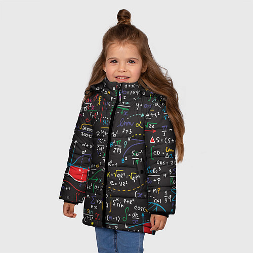 Зимняя куртка для девочки Math / 3D-Красный – фото 3