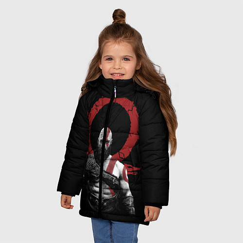Зимняя куртка для девочки God of War IV / 3D-Черный – фото 3