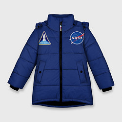 Куртка зимняя для девочки NASA: Special Form, цвет: 3D-черный