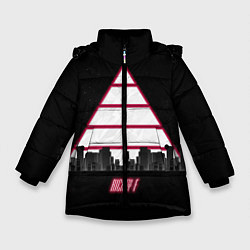 Куртка зимняя для девочки Triangle, цвет: 3D-черный