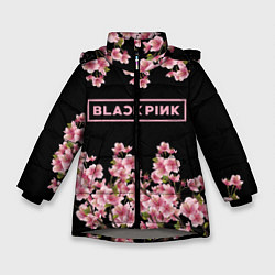 Куртка зимняя для девочки Black Pink: Delicate Sakura, цвет: 3D-светло-серый