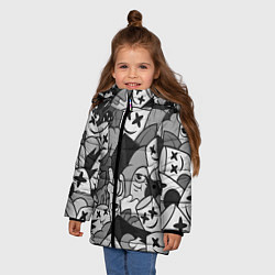 Куртка зимняя для девочки Marshmello: Mono Stories, цвет: 3D-черный — фото 2