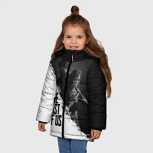 Зимняя куртка для девочки The Last of Us: White & Black / 3D-Черный – фото 3