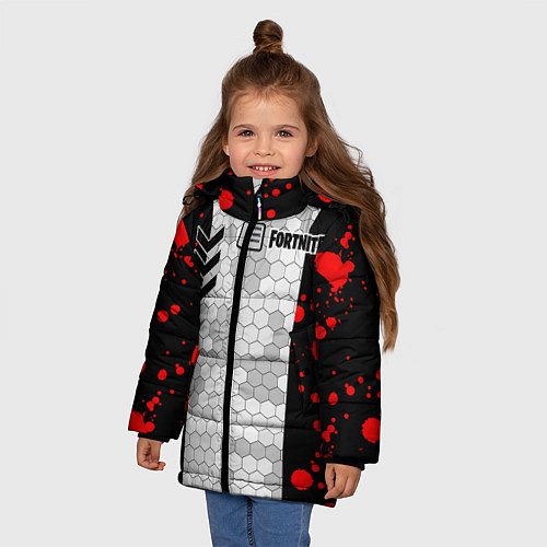 Зимняя куртка для девочки Fortnite: Штурмовик / 3D-Черный – фото 3