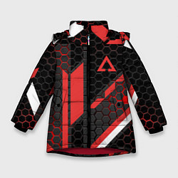 Куртка зимняя для девочки CS:GO CYREX CARBON, цвет: 3D-красный