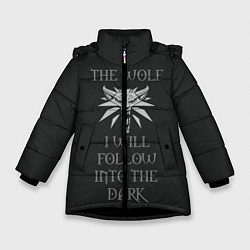 Куртка зимняя для девочки I will follow into the dark, цвет: 3D-черный