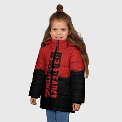 Куртка зимняя для девочки RDD 2: Red & Black, цвет: 3D-черный — фото 2
