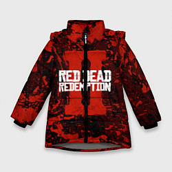 Куртка зимняя для девочки Red Dead Redemption: Part II, цвет: 3D-светло-серый
