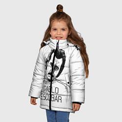 Куртка зимняя для девочки Pablo Escobar, цвет: 3D-светло-серый — фото 2