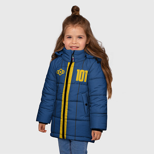 Зимняя куртка для девочки Fallout: Vault 101 / 3D-Черный – фото 3