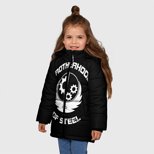 Зимняя куртка для девочки Brothood of Steel / 3D-Черный – фото 3