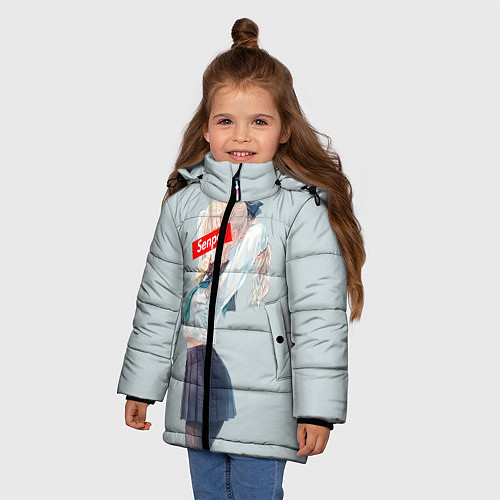 Зимняя куртка для девочки Senpai School Girl / 3D-Черный – фото 3