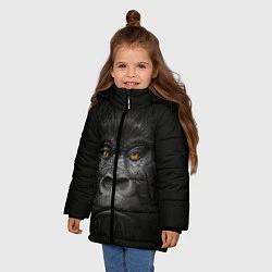 Куртка зимняя для девочки Морда Гориллы, цвет: 3D-красный — фото 2