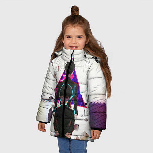 Зимняя куртка для девочки Mob Psycho 100 / 3D-Черный – фото 3