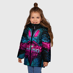 Куртка зимняя для девочки CS:GO Jaws of the beast, цвет: 3D-черный — фото 2