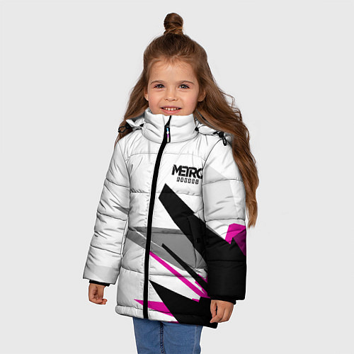 Зимняя куртка для девочки Metro Exodus: White Style / 3D-Черный – фото 3