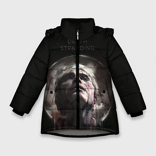 Зимняя куртка для девочки Death Stranding: Mads Mikkelsen / 3D-Светло-серый – фото 1