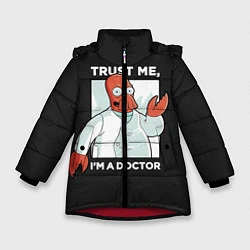 Куртка зимняя для девочки Zoidberg: Trust Me, цвет: 3D-красный
