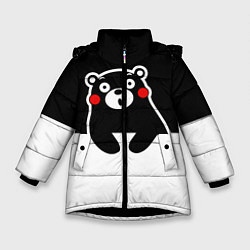 Куртка зимняя для девочки Kumamon Surprised, цвет: 3D-черный
