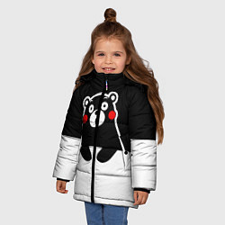 Куртка зимняя для девочки Kumamon Surprised, цвет: 3D-черный — фото 2