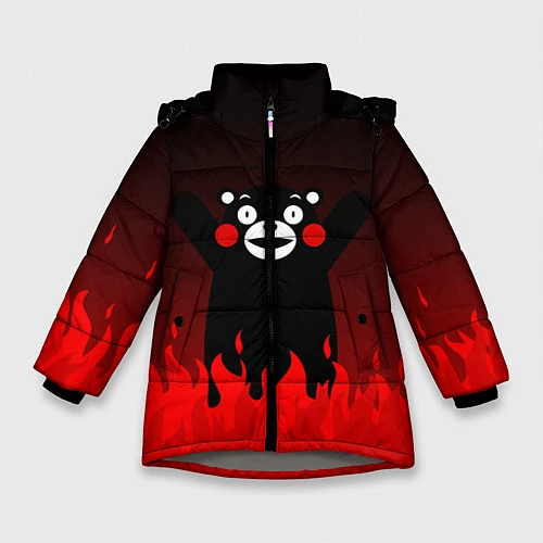 Зимняя куртка для девочки Kumamon: Hell Flame / 3D-Светло-серый – фото 1