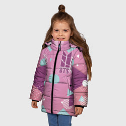 Куртка зимняя для девочки BTS Geometry, цвет: 3D-черный — фото 2