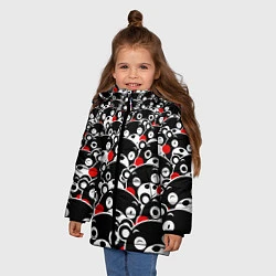 Куртка зимняя для девочки Kumamons, цвет: 3D-черный — фото 2