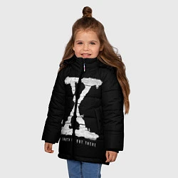Куртка зимняя для девочки The Truth Is Out There, цвет: 3D-черный — фото 2