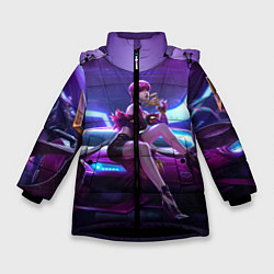 Куртка зимняя для девочки Evelynn, цвет: 3D-черный