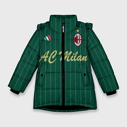 Куртка зимняя для девочки AC Milan: Green Form, цвет: 3D-черный