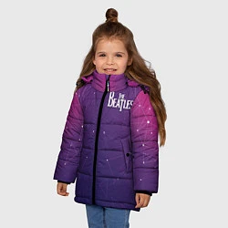 Куртка зимняя для девочки The Beatles: Neon Style, цвет: 3D-светло-серый — фото 2