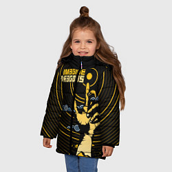 Куртка зимняя для девочки Imagine Dragons: Vinyl, цвет: 3D-черный — фото 2
