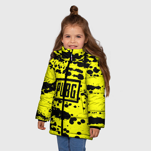 Зимняя куртка для девочки PUBG: Yellow Stained / 3D-Черный – фото 3